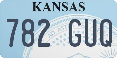 KS license plate 782GUQ