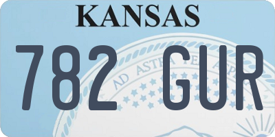 KS license plate 782GUR