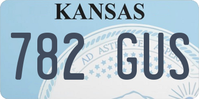 KS license plate 782GUS