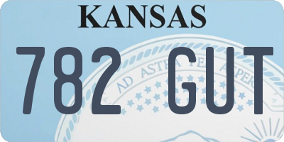 KS license plate 782GUT