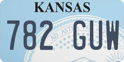 KS license plate 782GUW