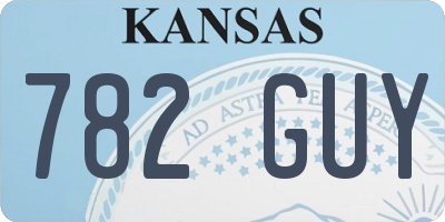 KS license plate 782GUY