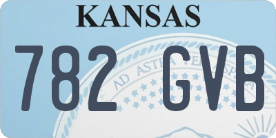 KS license plate 782GVB