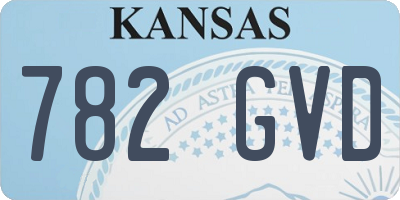 KS license plate 782GVD