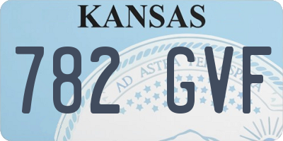 KS license plate 782GVF