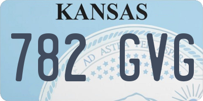 KS license plate 782GVG
