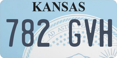 KS license plate 782GVH