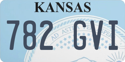 KS license plate 782GVI