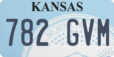 KS license plate 782GVM