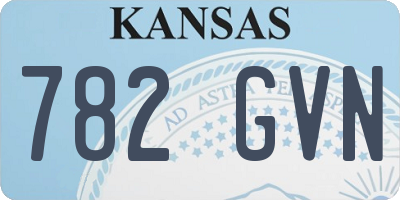 KS license plate 782GVN