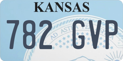 KS license plate 782GVP