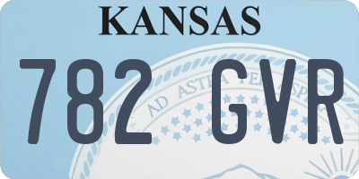 KS license plate 782GVR