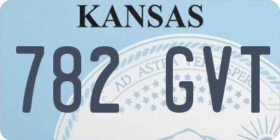 KS license plate 782GVT