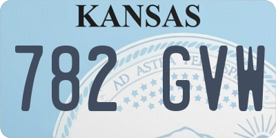 KS license plate 782GVW