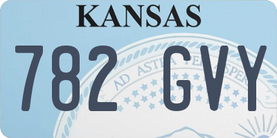 KS license plate 782GVY
