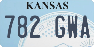 KS license plate 782GWA