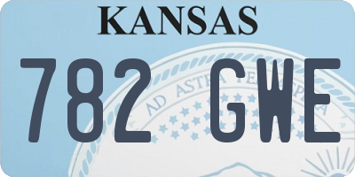 KS license plate 782GWE