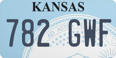 KS license plate 782GWF