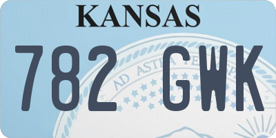 KS license plate 782GWK
