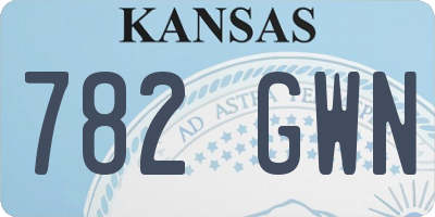 KS license plate 782GWN