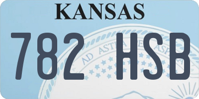 KS license plate 782HSB