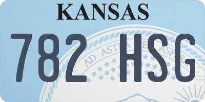 KS license plate 782HSG