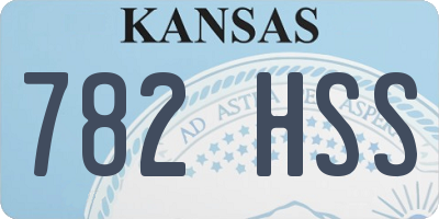 KS license plate 782HSS
