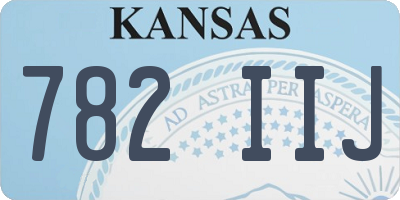 KS license plate 782IIJ