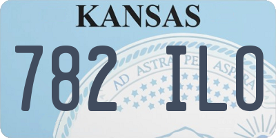KS license plate 782ILO