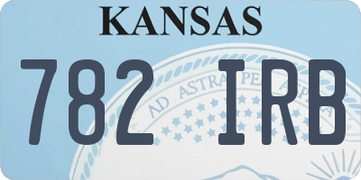 KS license plate 782IRB