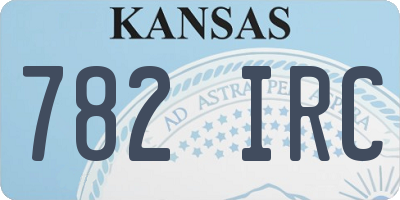 KS license plate 782IRC