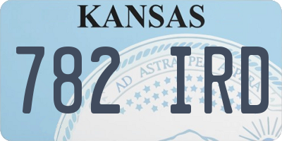 KS license plate 782IRD
