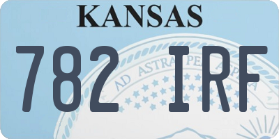 KS license plate 782IRF