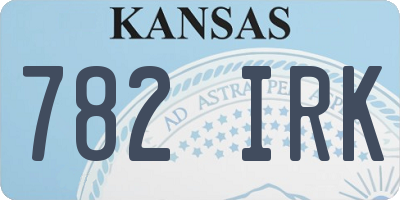 KS license plate 782IRK
