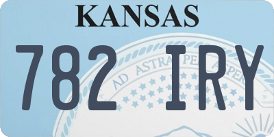 KS license plate 782IRY