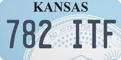 KS license plate 782ITF