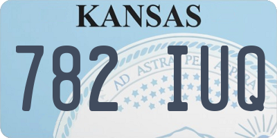 KS license plate 782IUQ