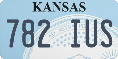 KS license plate 782IUS
