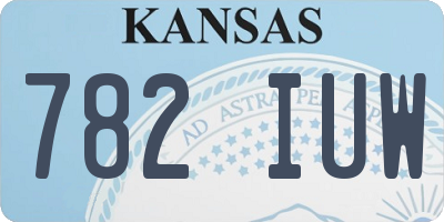 KS license plate 782IUW