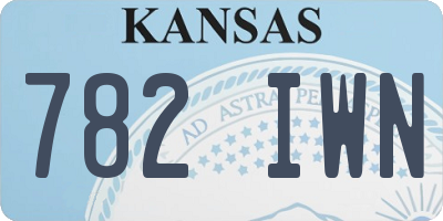 KS license plate 782IWN
