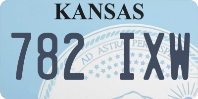 KS license plate 782IXW
