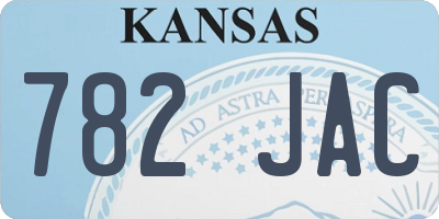 KS license plate 782JAC