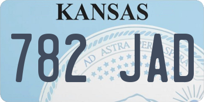 KS license plate 782JAD