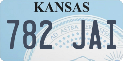 KS license plate 782JAI