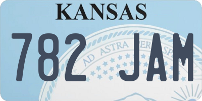 KS license plate 782JAM