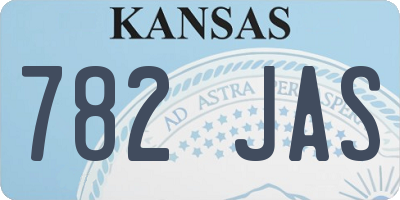 KS license plate 782JAS