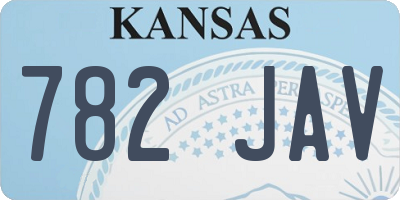 KS license plate 782JAV