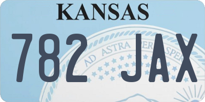 KS license plate 782JAX