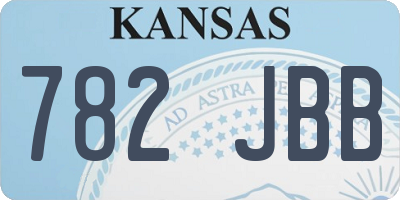 KS license plate 782JBB