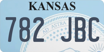 KS license plate 782JBC